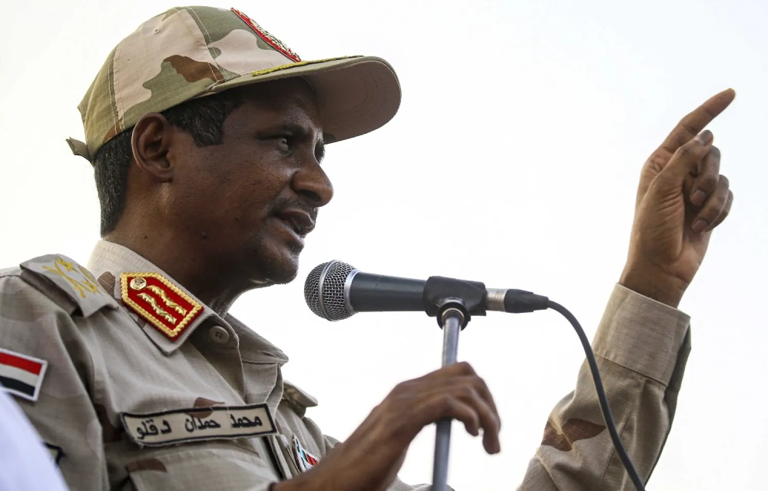 Deputy chairman of the Sudanese Sovereign Council, Lieutenant General Mohamed Hamdan Dagalo. (AFP)