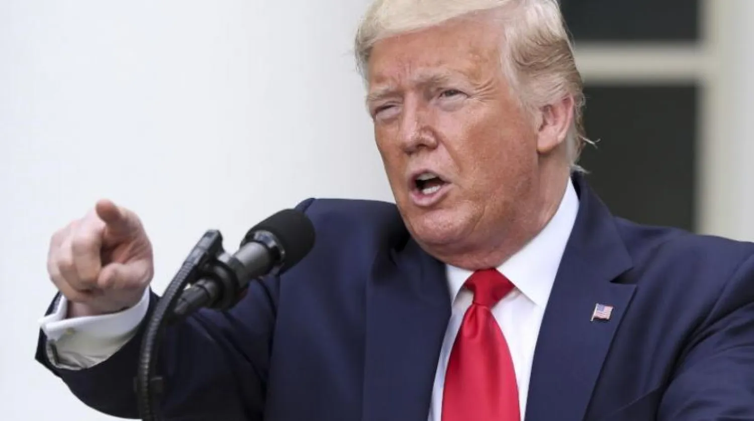 ABD Başkanı Donald Trump Beyaz Saray basın toplantısında (EPA)