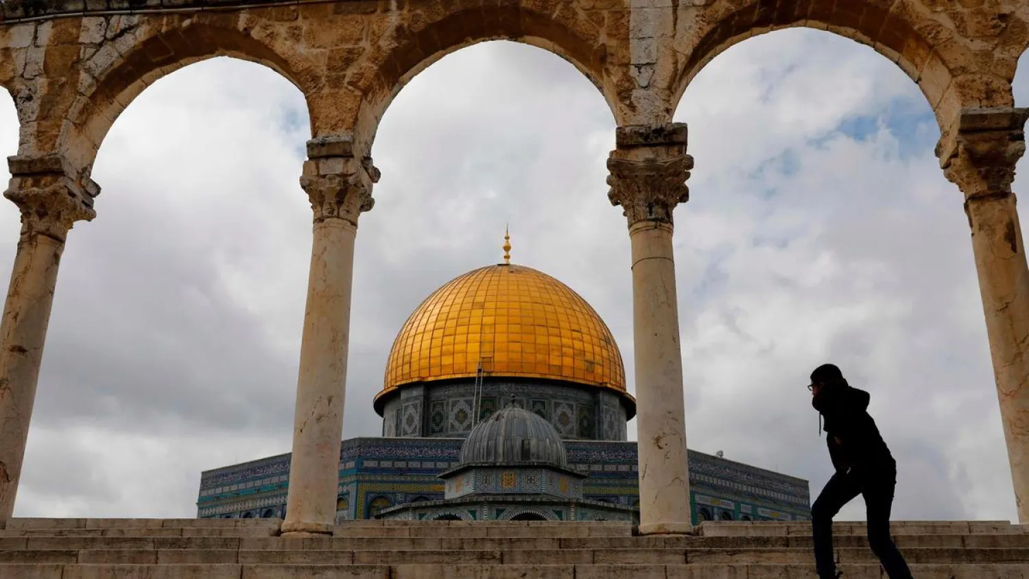 A picture taken on March 1, 2019 shows the Dome of the Rock at al-Aqsa Mosque compound in the Old City of Jerusalem. (AFP)