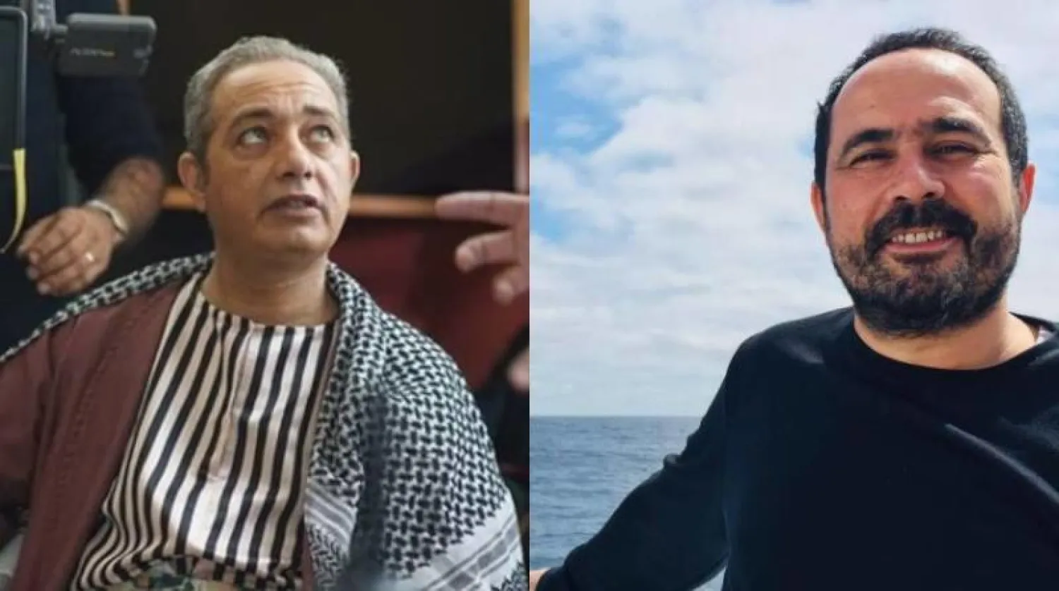 الصحافي سليمان الريسوني (يمين)  والممثل رفيق بوبكر