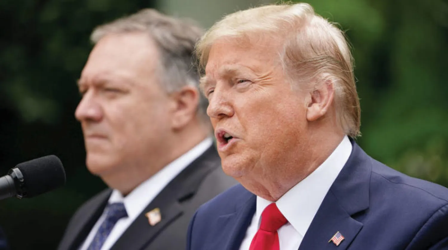 الرئيس ترمب مع وزير خارجيته بومبيو (أ.ف.ب)