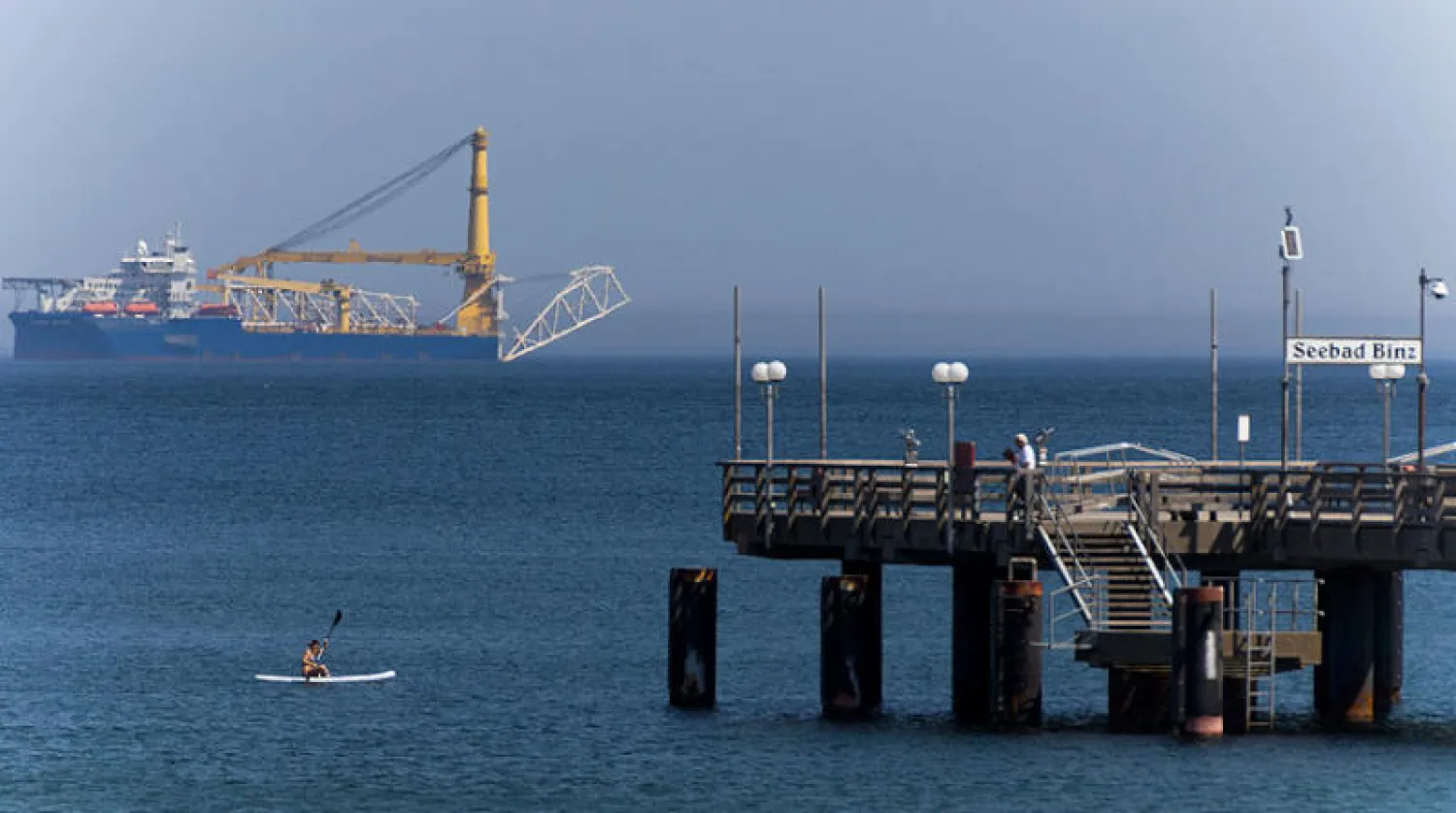 قالت برلين إنه «من غير المسؤول» أن تحوّل واشنطن «مشروعاً أوروبياً» يتعلّق بالبنية التحتية إلى لعبة سياسية (إ.ب.أ)