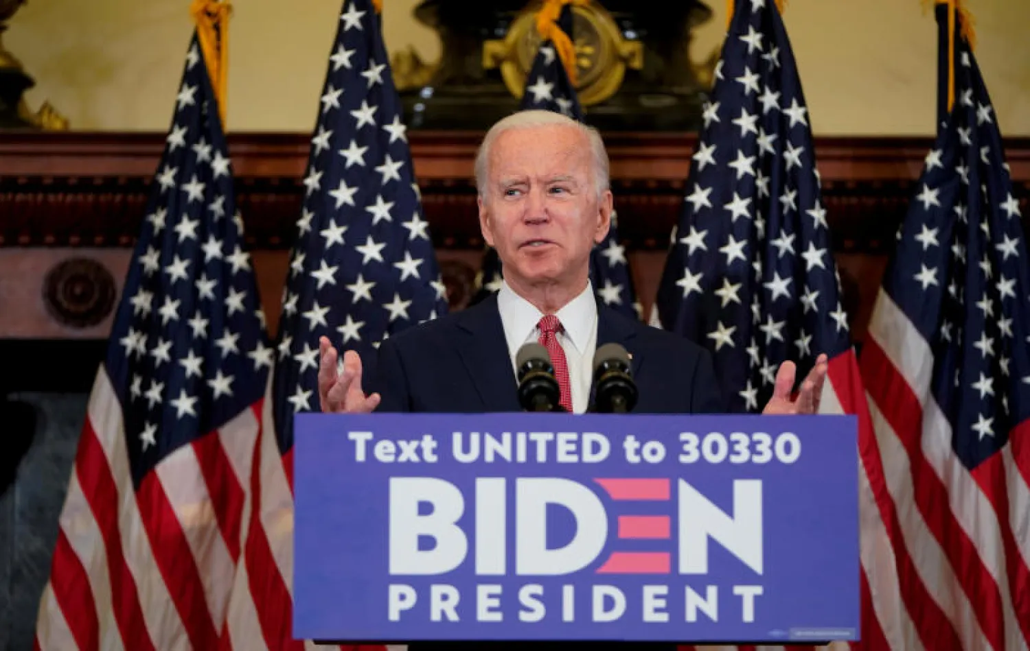 المرشح الديمقراطي إلى الانتخابات الرئاسية الأميركية جو بايدن (رويترز)