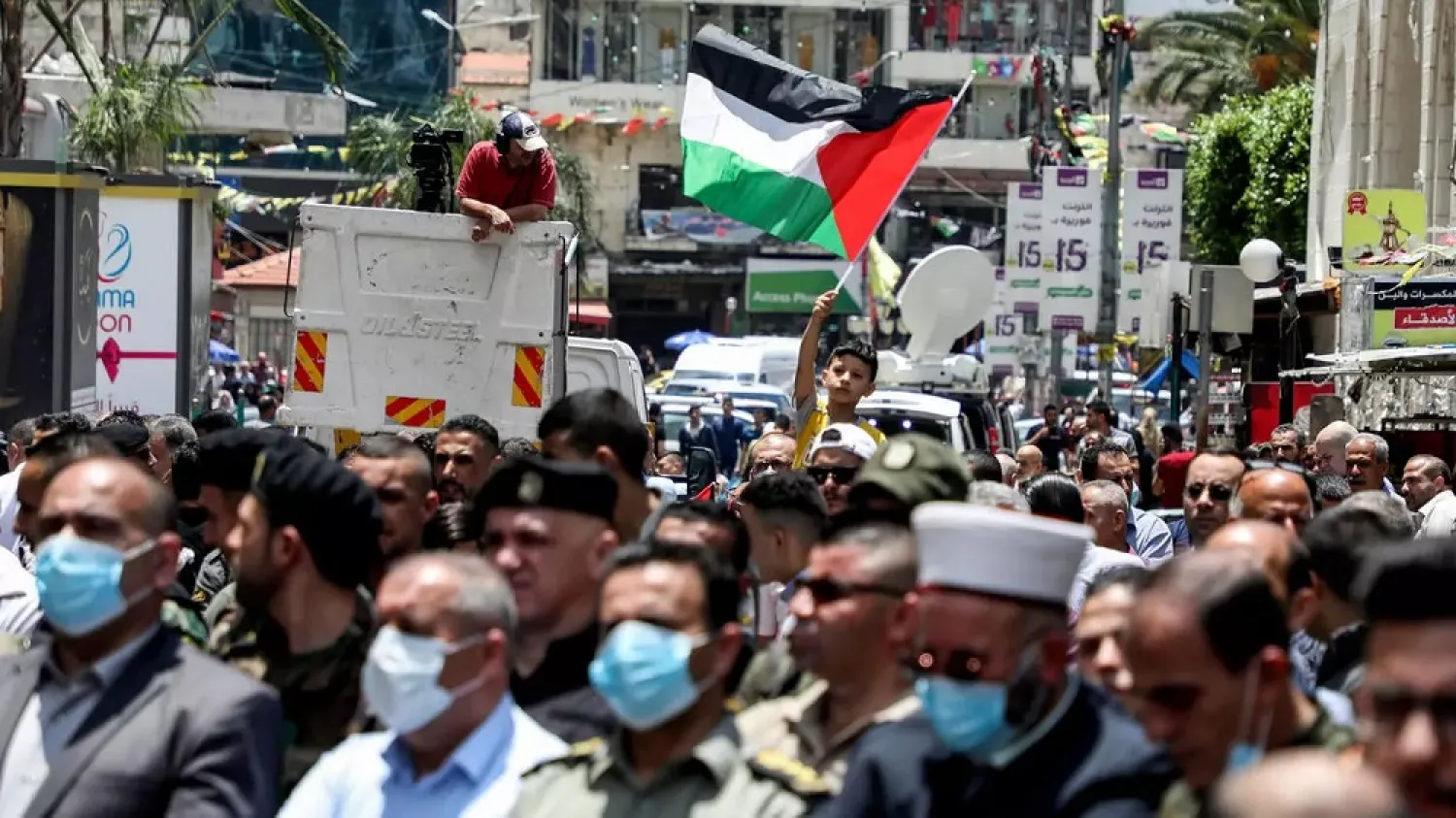 Palestinian, some clad in masks due to the COVID-19 pandemic, have protested against Israeli plans to annex parts of the occupied West Bank. (AFP)