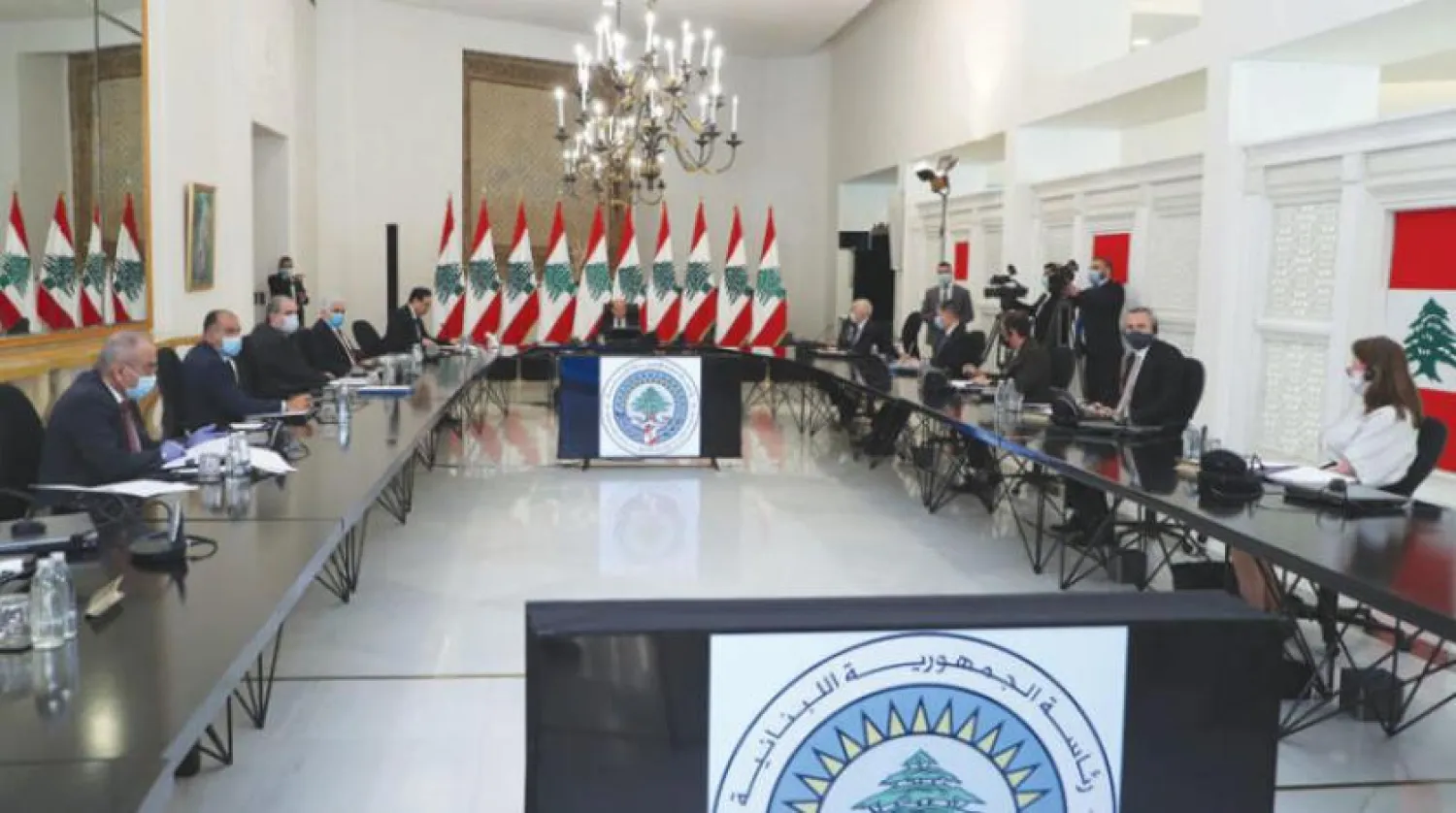 Cumhurbaşkanı Mişel Avn, 3 Haziran’da büyük devletlerin büyükelçileriyle bir araya geldi (Dalati ve Nahra)