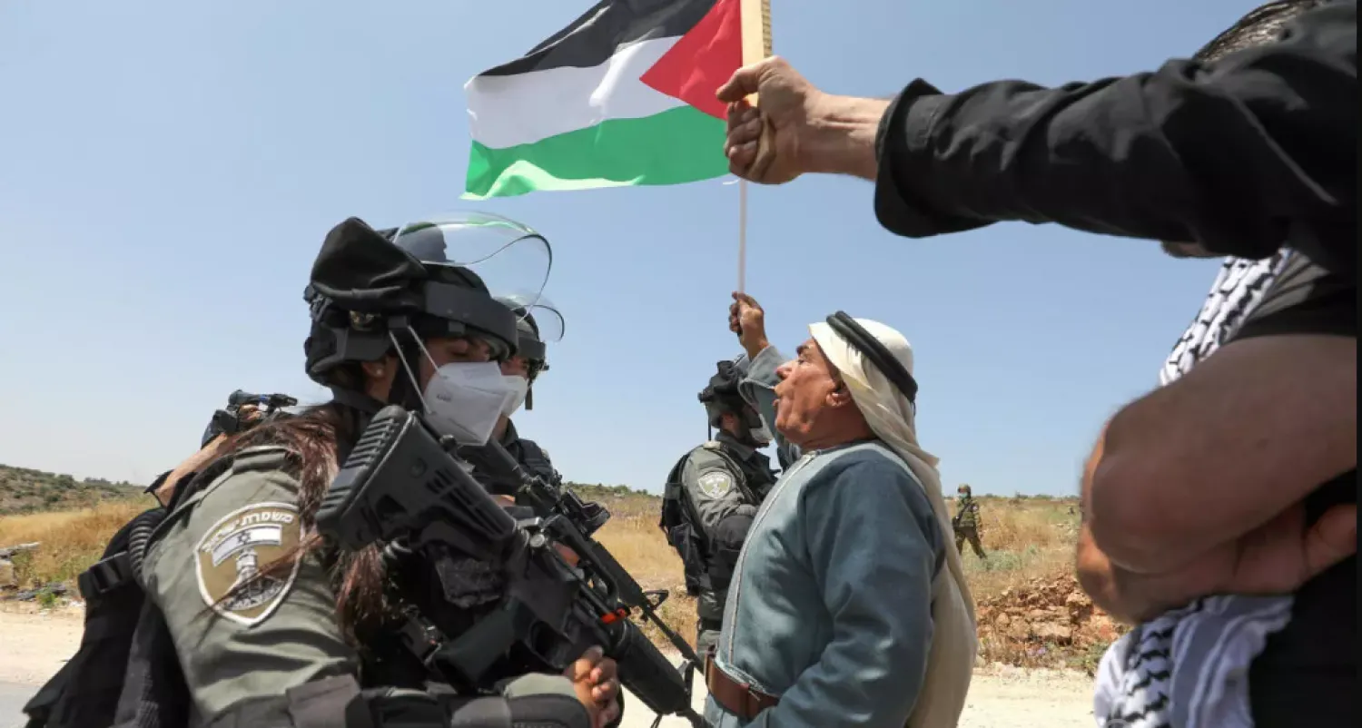 Demonstrators waved Palestinian flags and chanted slogans against Israeli settlements and the Jewish state's plans to annex part of the West Bank | AFP