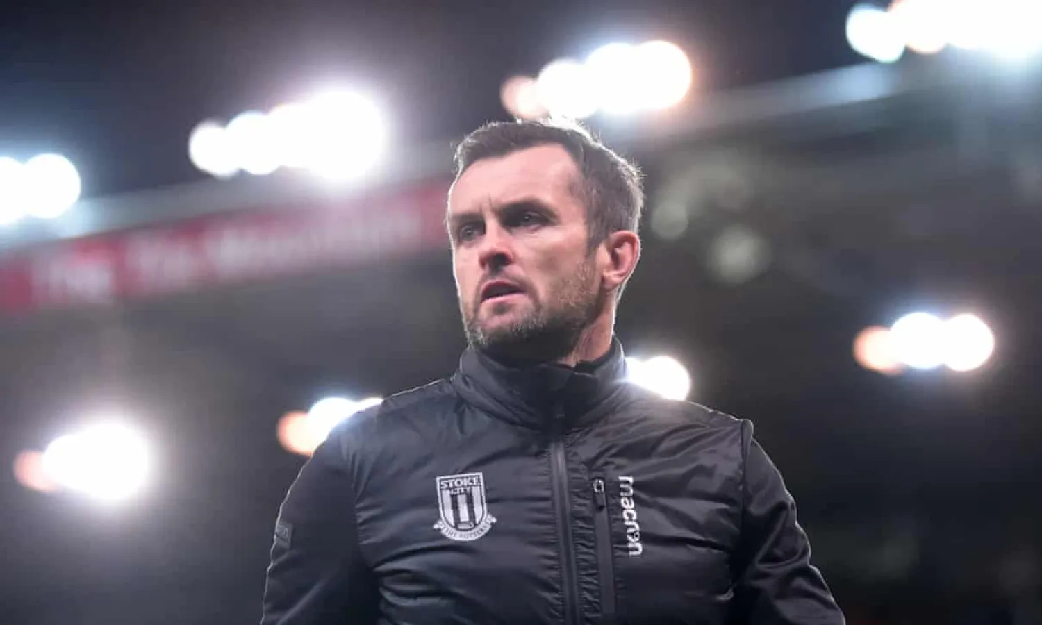Nathan Jones says he has ‘made peace’ with his decision to return to Luton after being sacked by Stoke. ‘Other decisions I’ve made, I haven’t’ he adds. Photograph: Nathan Stirk/Getty Images
