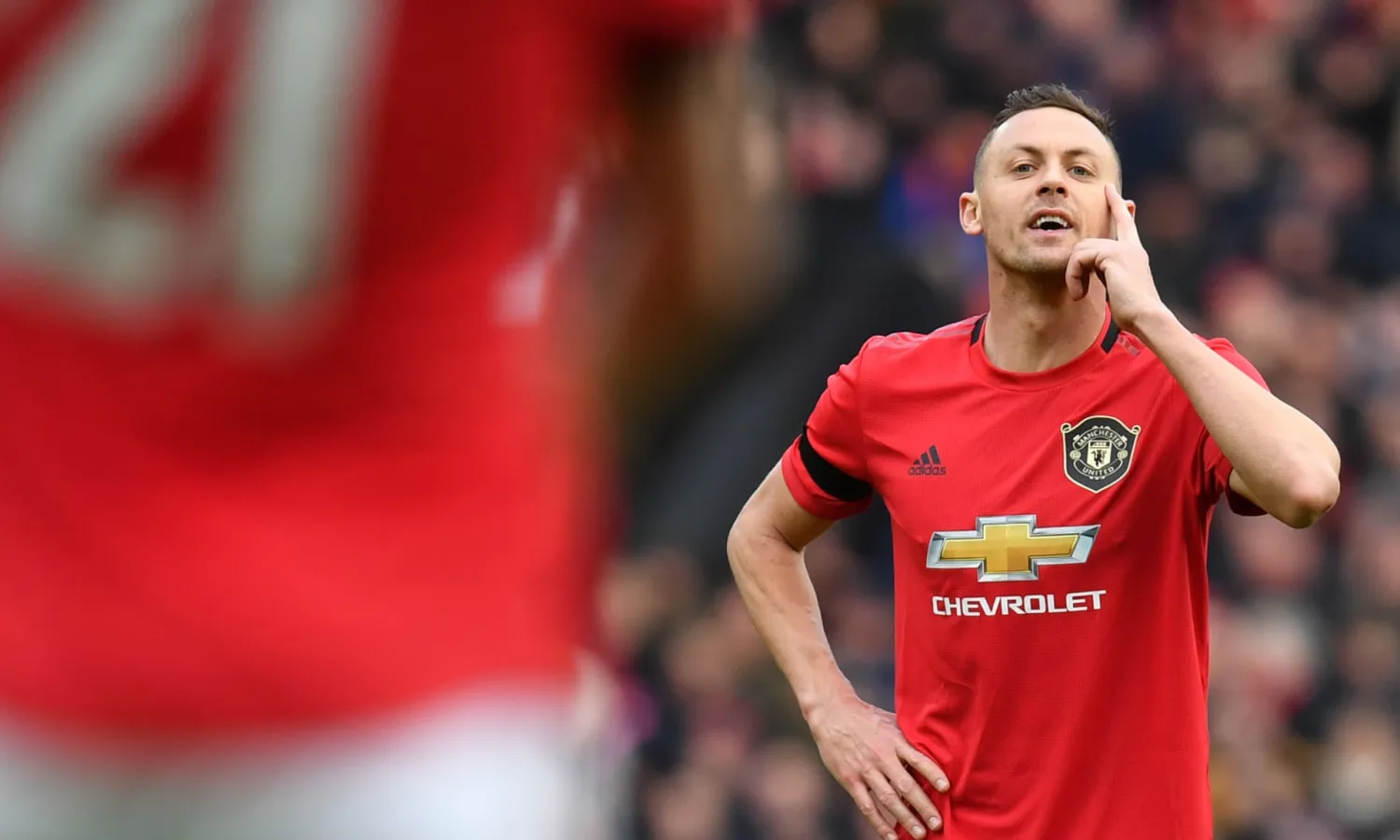 Nemanja Matic: ‘Ole has improved a lot at United. I’m sure he will win us trophies.’ Photograph: Paul Ellis/AFP via Getty Images