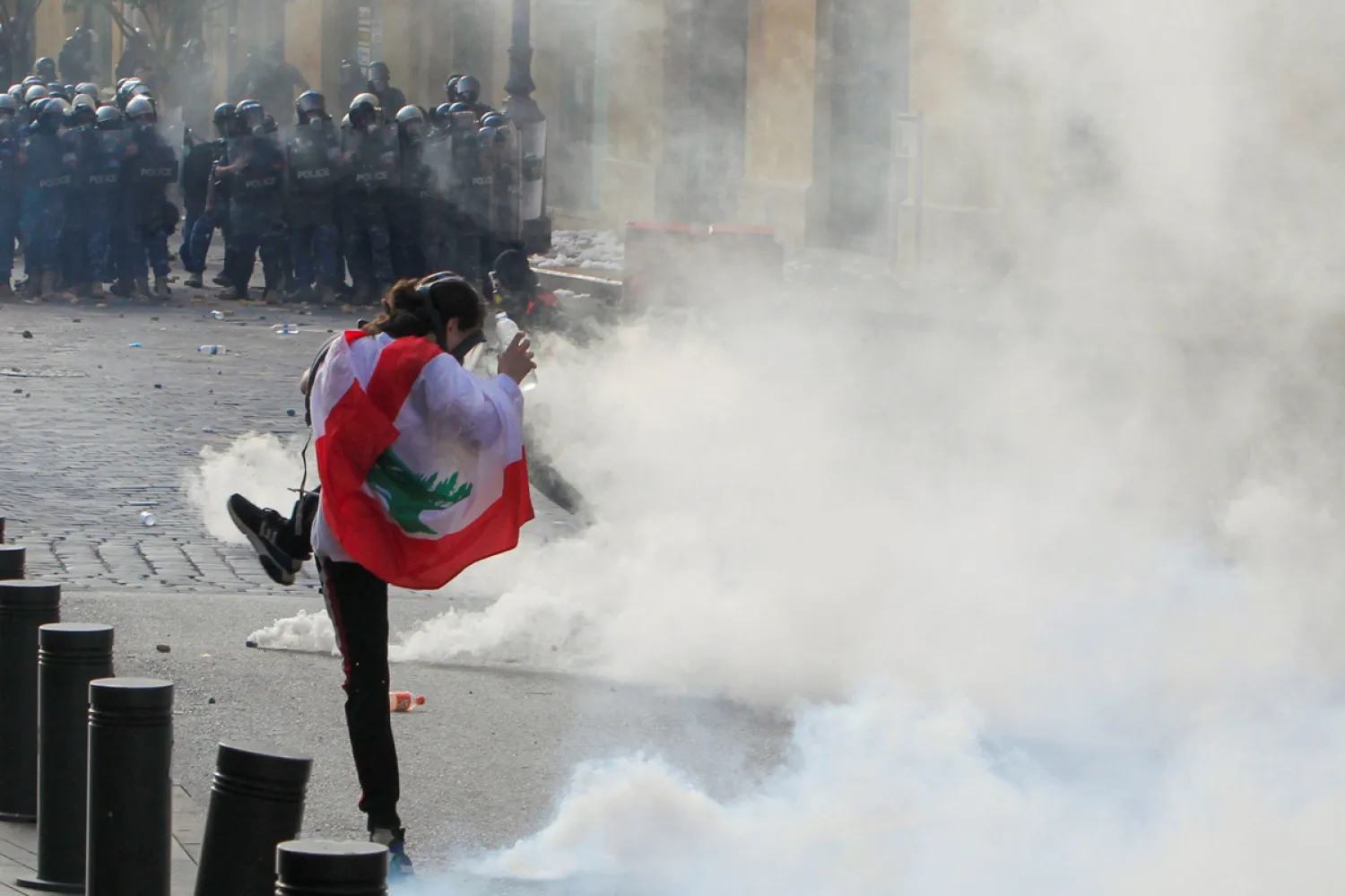 Security forces fired tear gas and rubber bullets to disperse rock-throwing demonstrators. (Reuters)