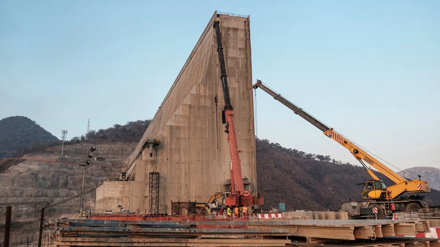 Construction at the Grand Ethiopian Renaissance Dam. (AFP)