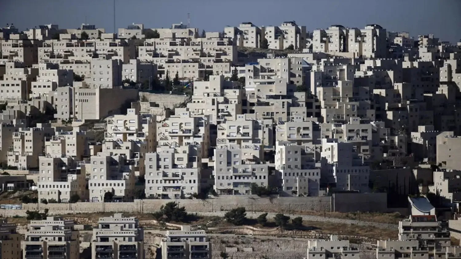 Israeli settlements seen from Bethlehem in the West Bank. (AFP)