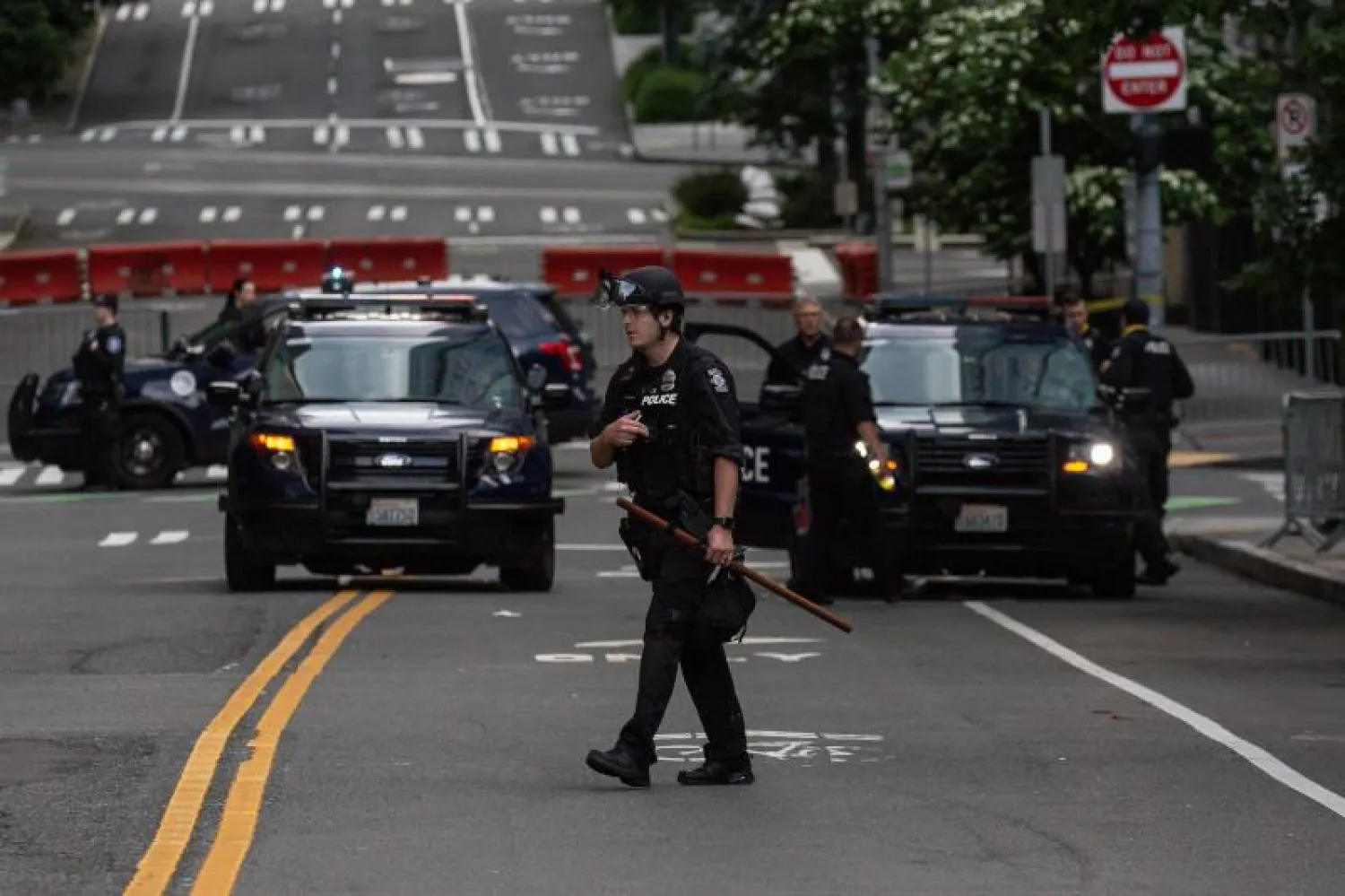 رجال الشرطة الأميركية في سياتل بواشنطن (أ.ف.ب)