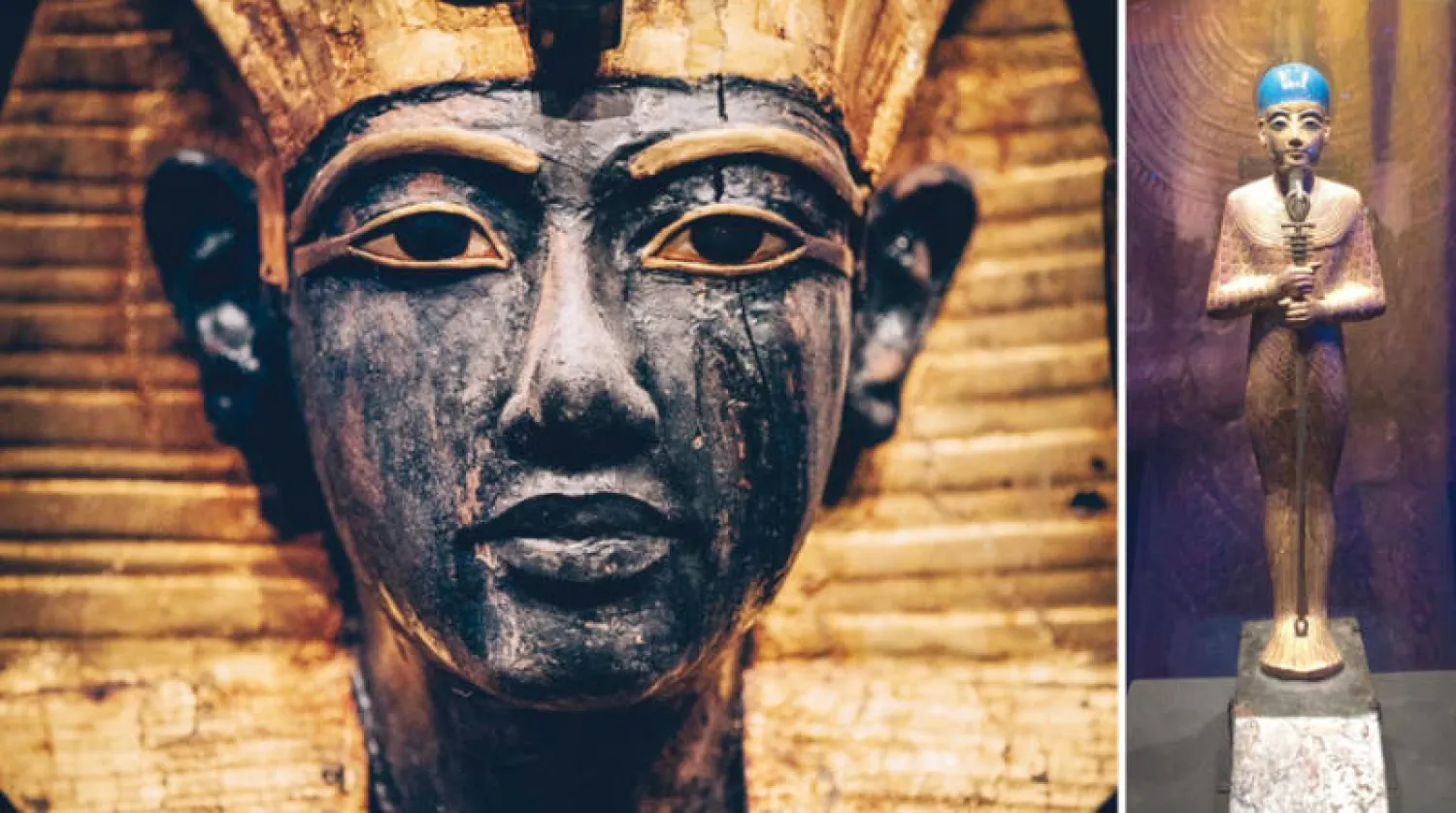 تمثال توت عنخ آمون  -   قطعة أثرية ضمن معرض توت عنخ آمون الخارجي