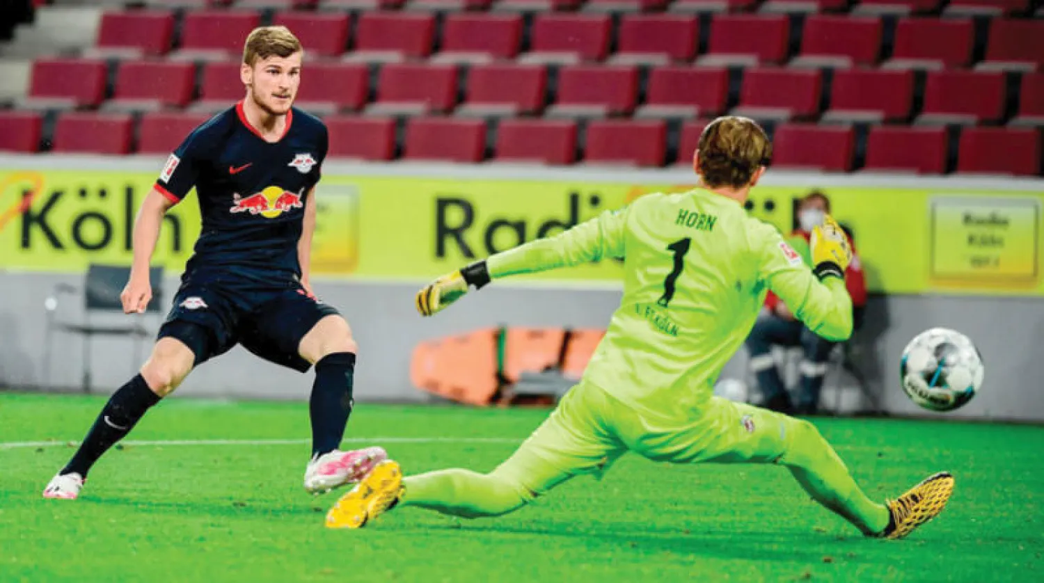 فيرنر يهز شباك كولن في المرحلة التاسعة والعشرين من الدوري الألماني (غيتي)