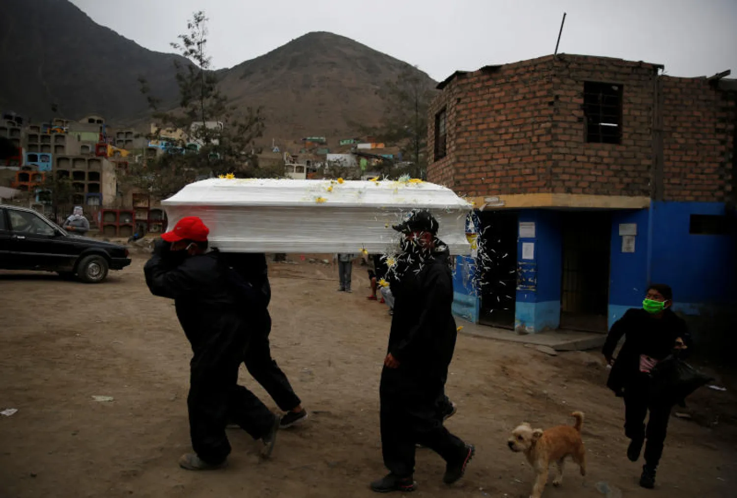 نعش متوفى بـ«كوفيد – 19» في أحد مدافن ليما عاصمة البيرو (رويترز)