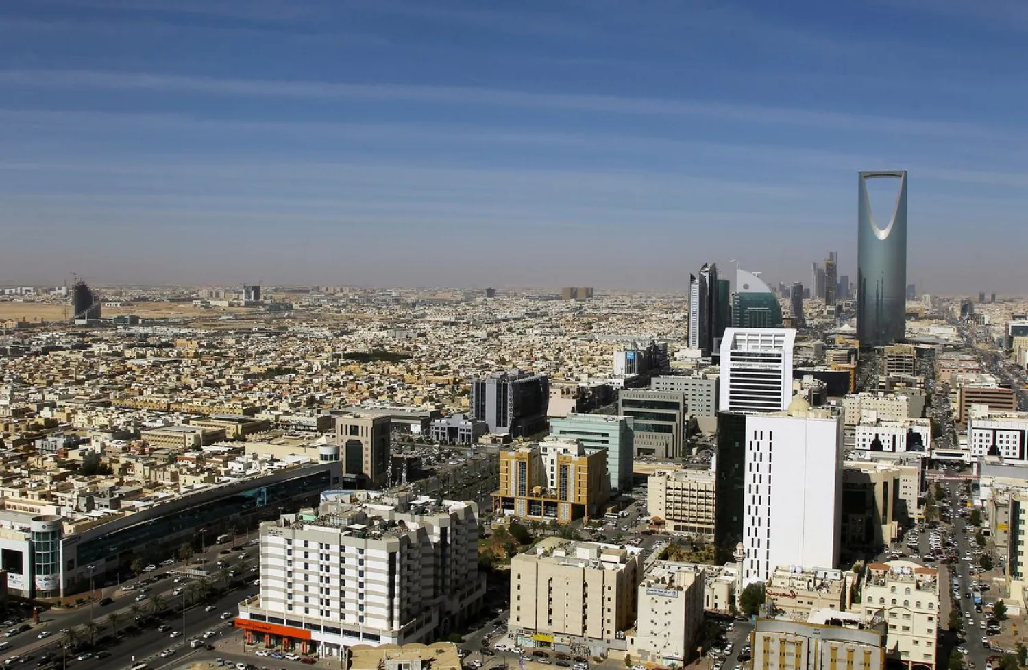 A view shows buildings and the Kingdom Center Tower in Riyadh, Saudi Arabia, January 1, 2017.