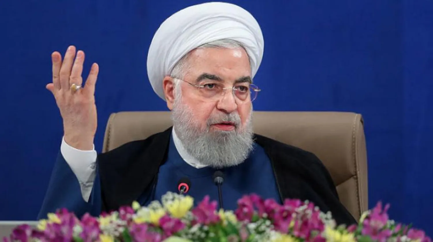 Cumhurbaşkanı Hasan Ruhani dün Tahran'daki hükümet toplantısında bir konuşma yaptı. (EPA)