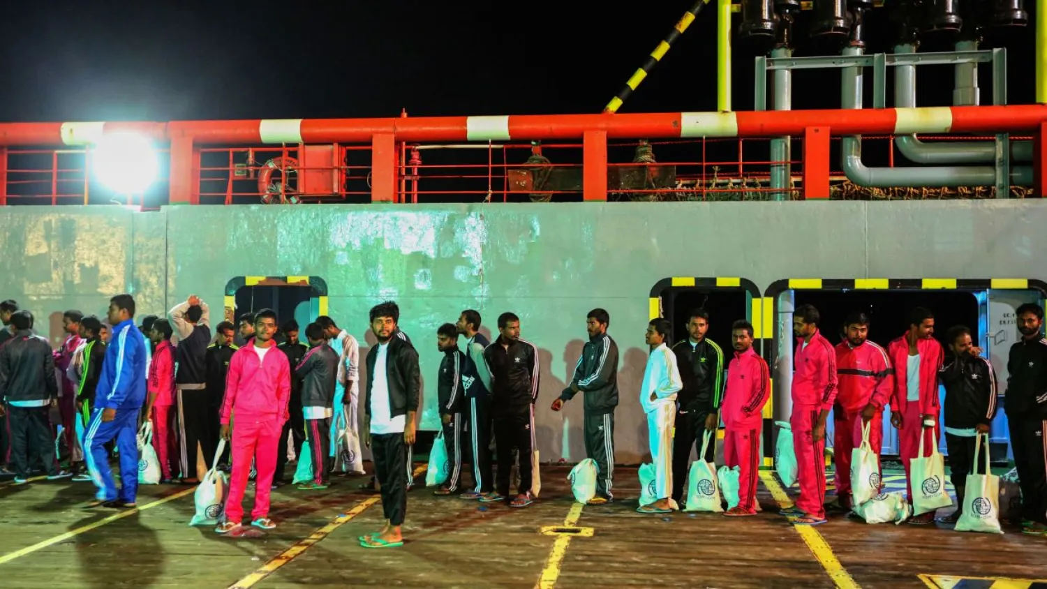 Amid the coronavirus pandemic, Algerians and Tunisians are more determined than ever to reach Europe. Here, migrants rescued in the Mediterranean arrive at Zarzis harbour in southern Tunisia | AFP