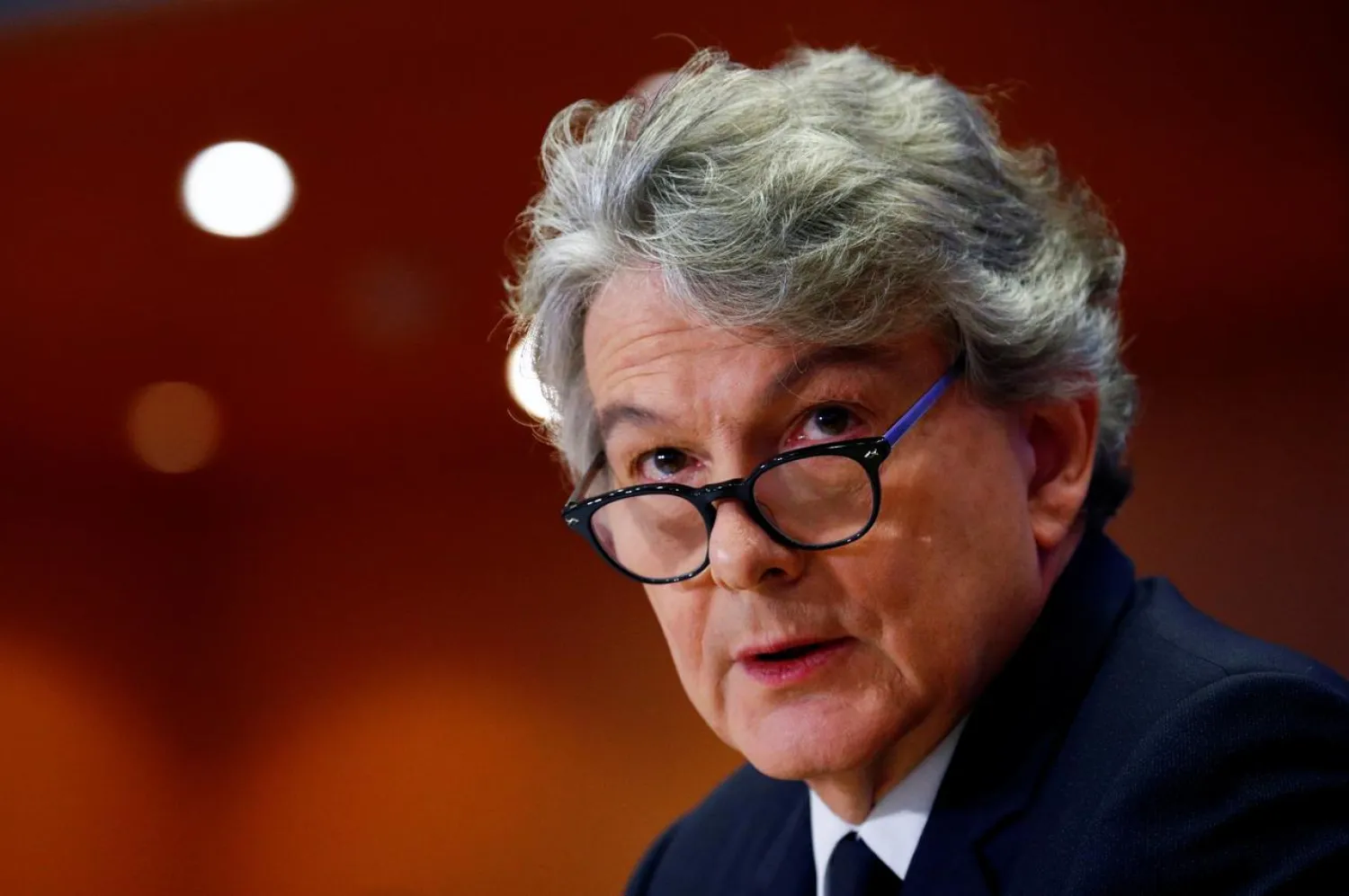 FILE PHOTO: European Internal Markets Commissioner Thierry Breton of France attends his hearing before the European Parliament in Brussels, Belgium, November 14, 2019. REUTERS/Francois Lenoir/File Photo