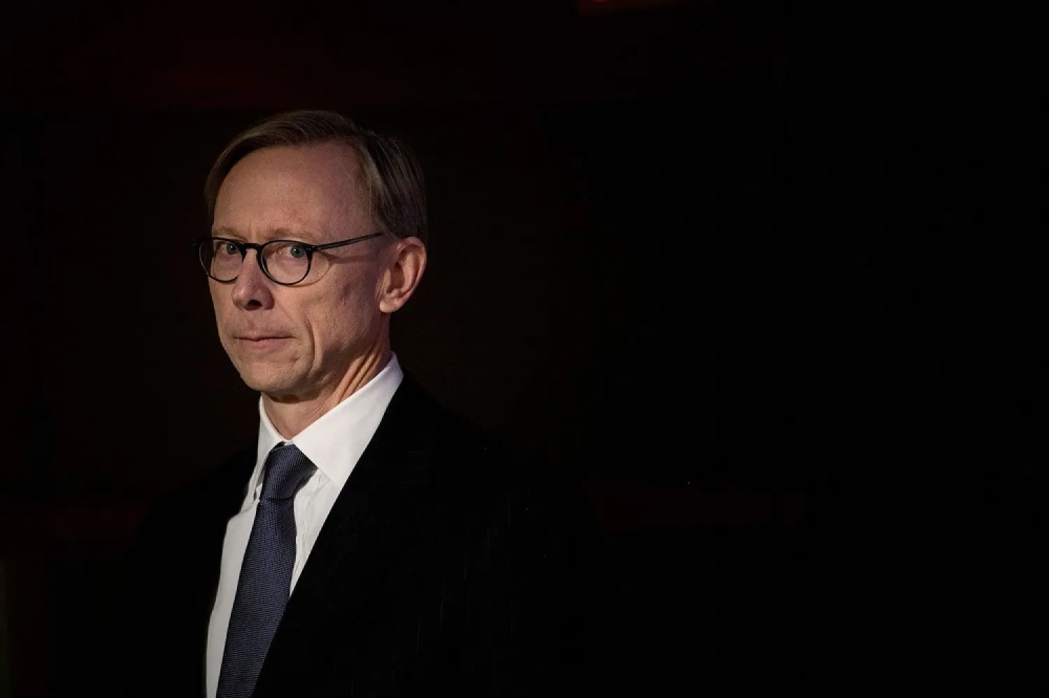 US Special Representative for Iran Brian Hook looks on during a briefing at the State Department in Washington on Jan. 17, 2020. (Getty Images)