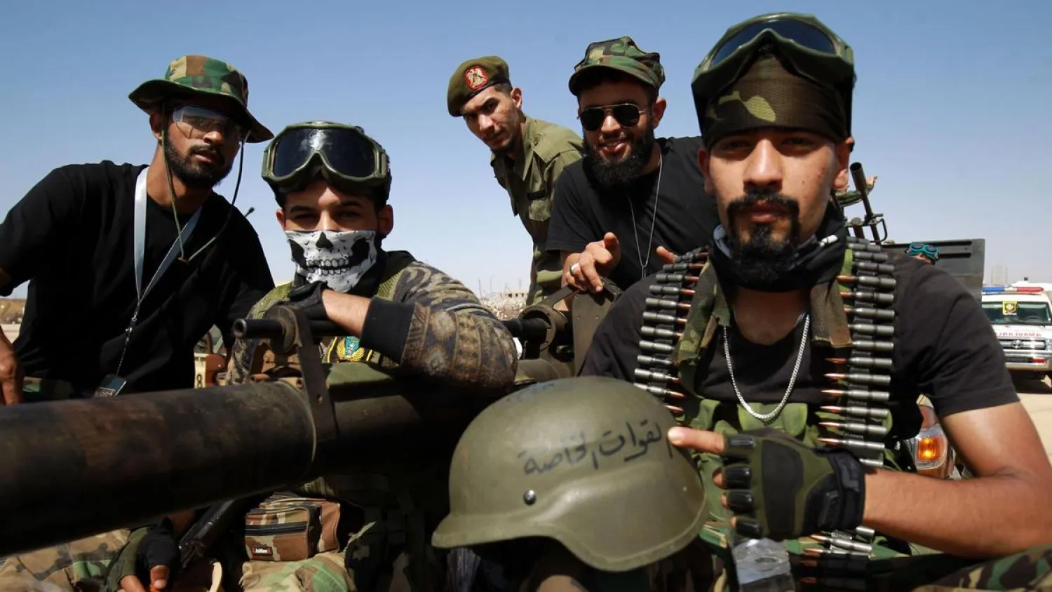 Members of the Libyan National Army special forces gather in the city of Benghazi. (AFP)