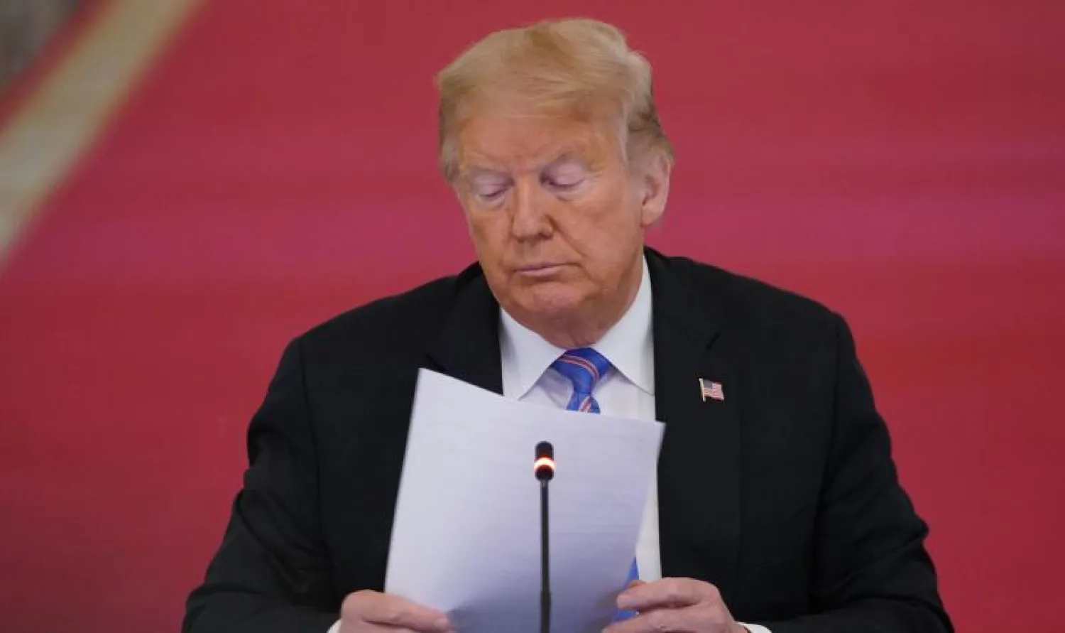 المعلومات وردت في نسخة خطية من التقرير اليومي الذي يرفع لترمب في أواخر فبراير (أ.ف.ب)