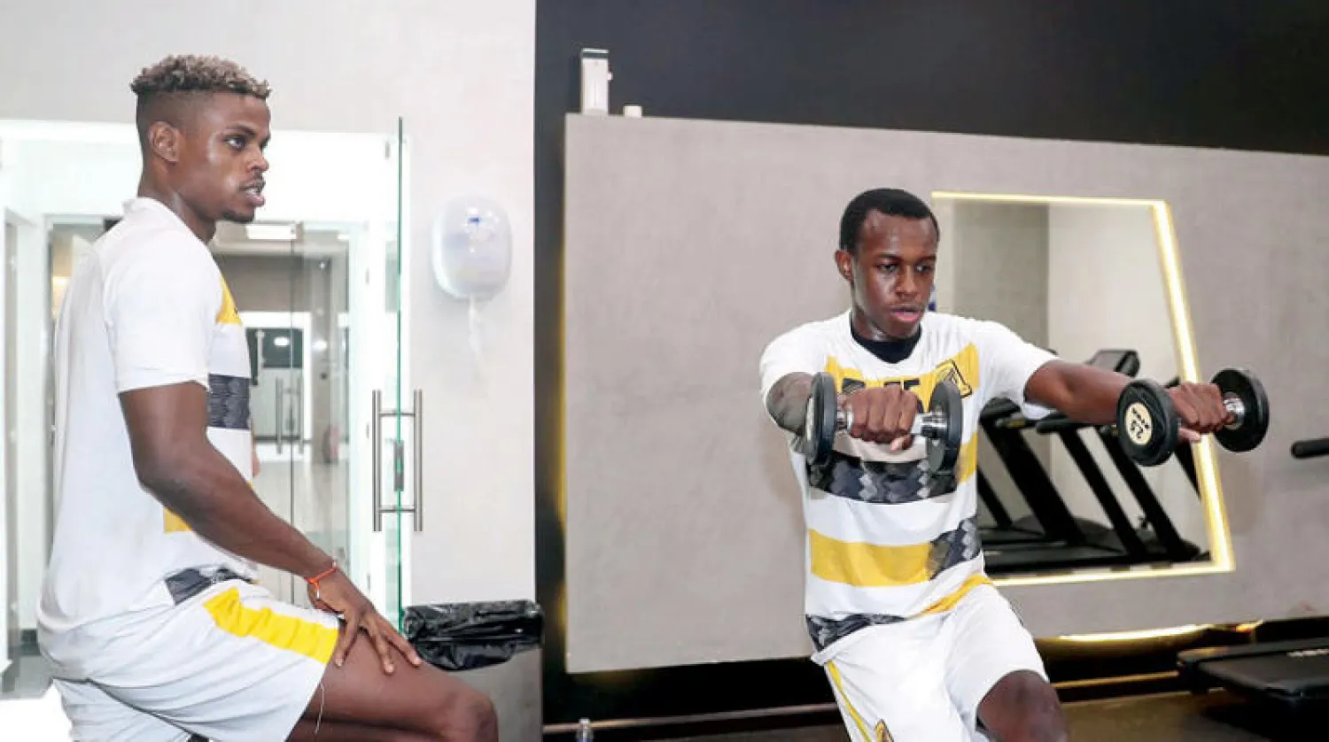 من تدريبات الاتحاد الصباحية أمس (الشرق الأوسط)