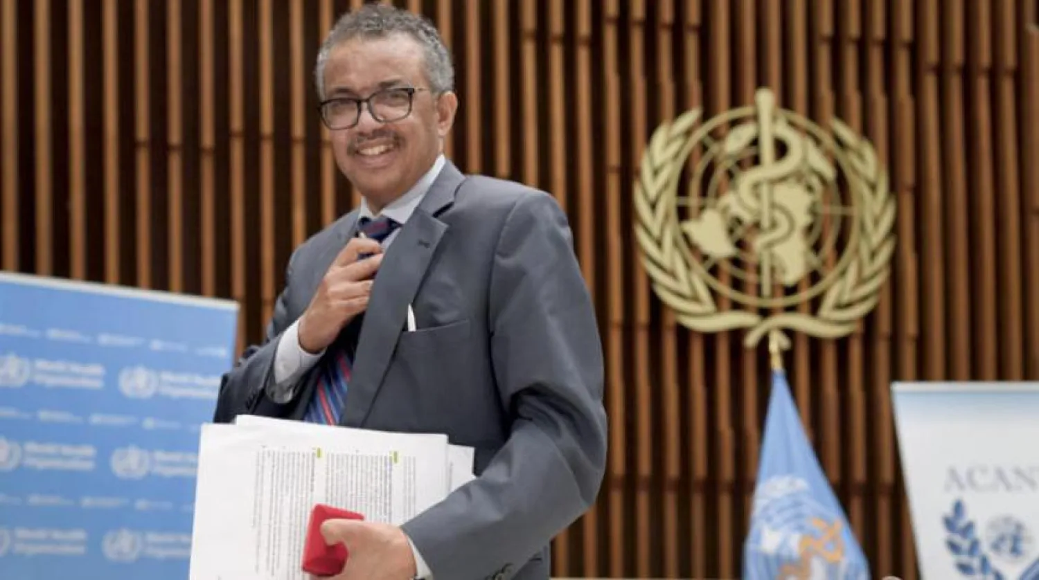 Dünya Sağlık Örgütü Genel Direktörü dün Cenevre'de düzenlenen basın toplantısında. (EPA)