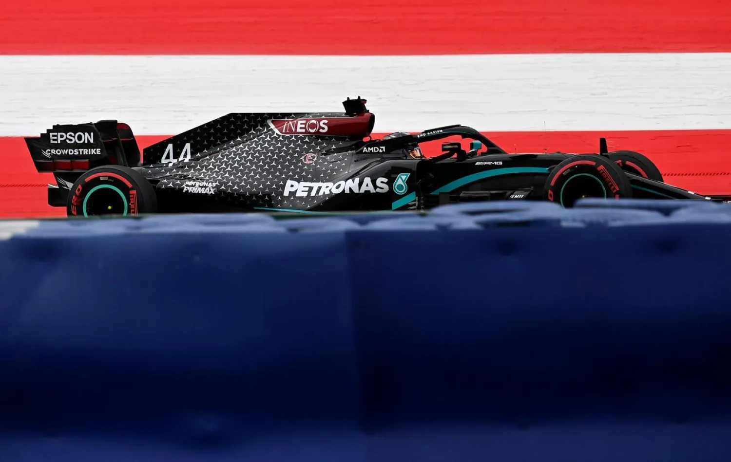 Mercedes' Lewis Hamilton during practice at the Red Bull Ring, Spielberg, Styria, Austria, July 3, 2020. (Reuters)