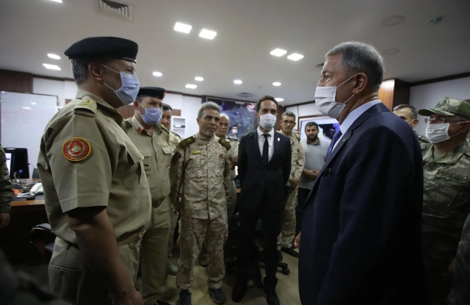 Turkish Defense Minister Hulusi Akar in Tripoli.