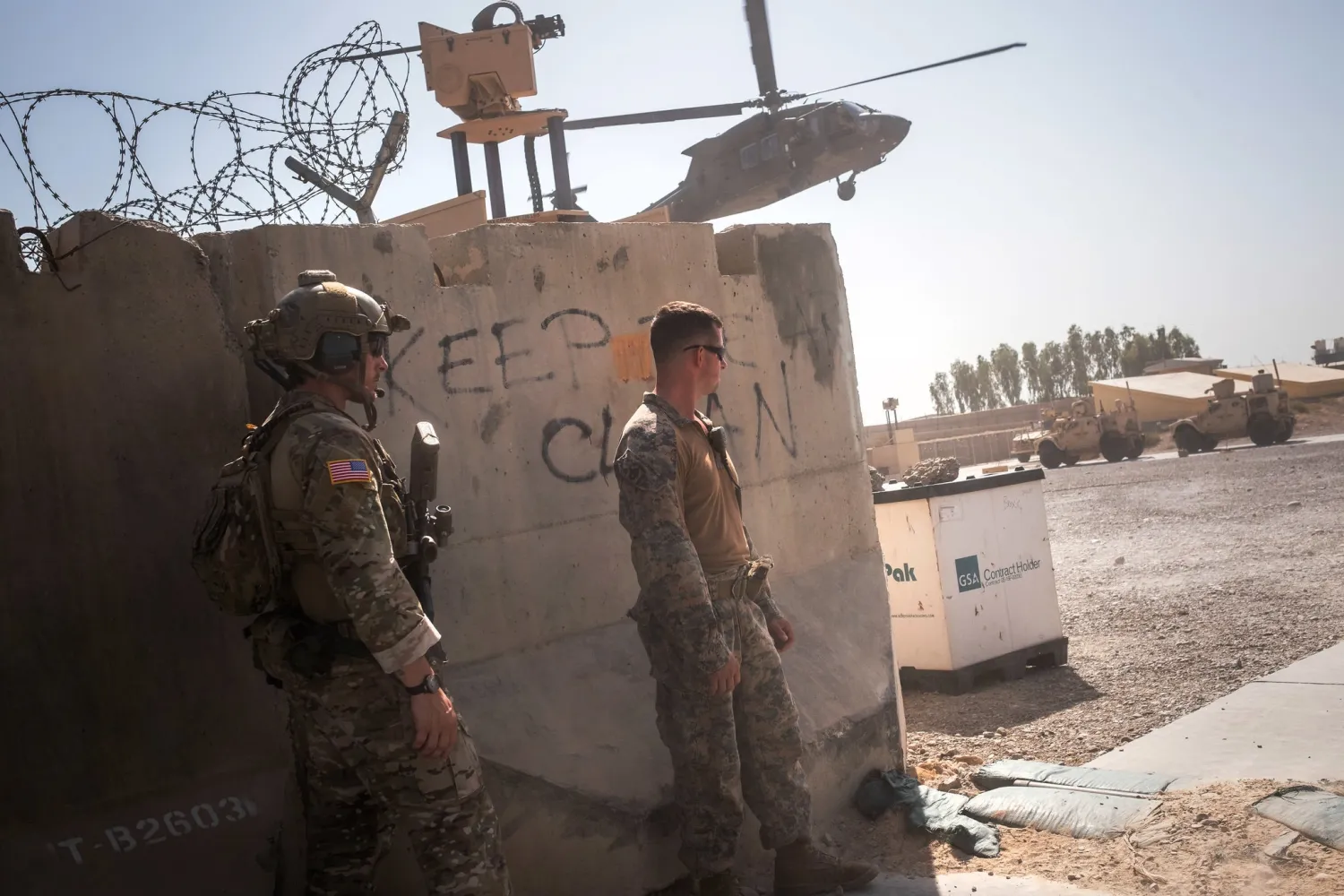American military personnel in Helmand Province, Afghanistan, last year.Credit...Jim Huylebroek for The New York Times