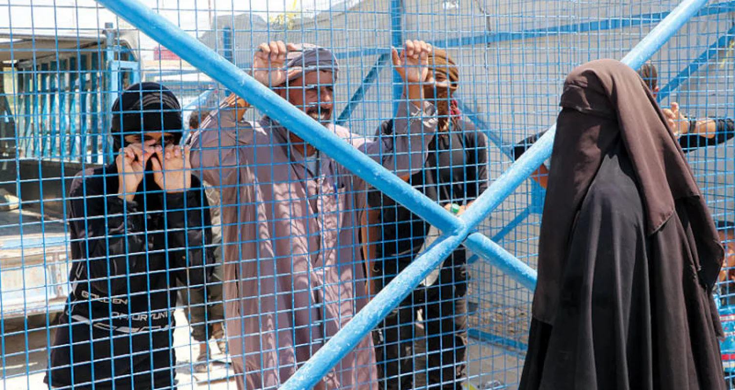 نازحون في مخيم الهول في ريف الحسكة (الشرق الاوسط)