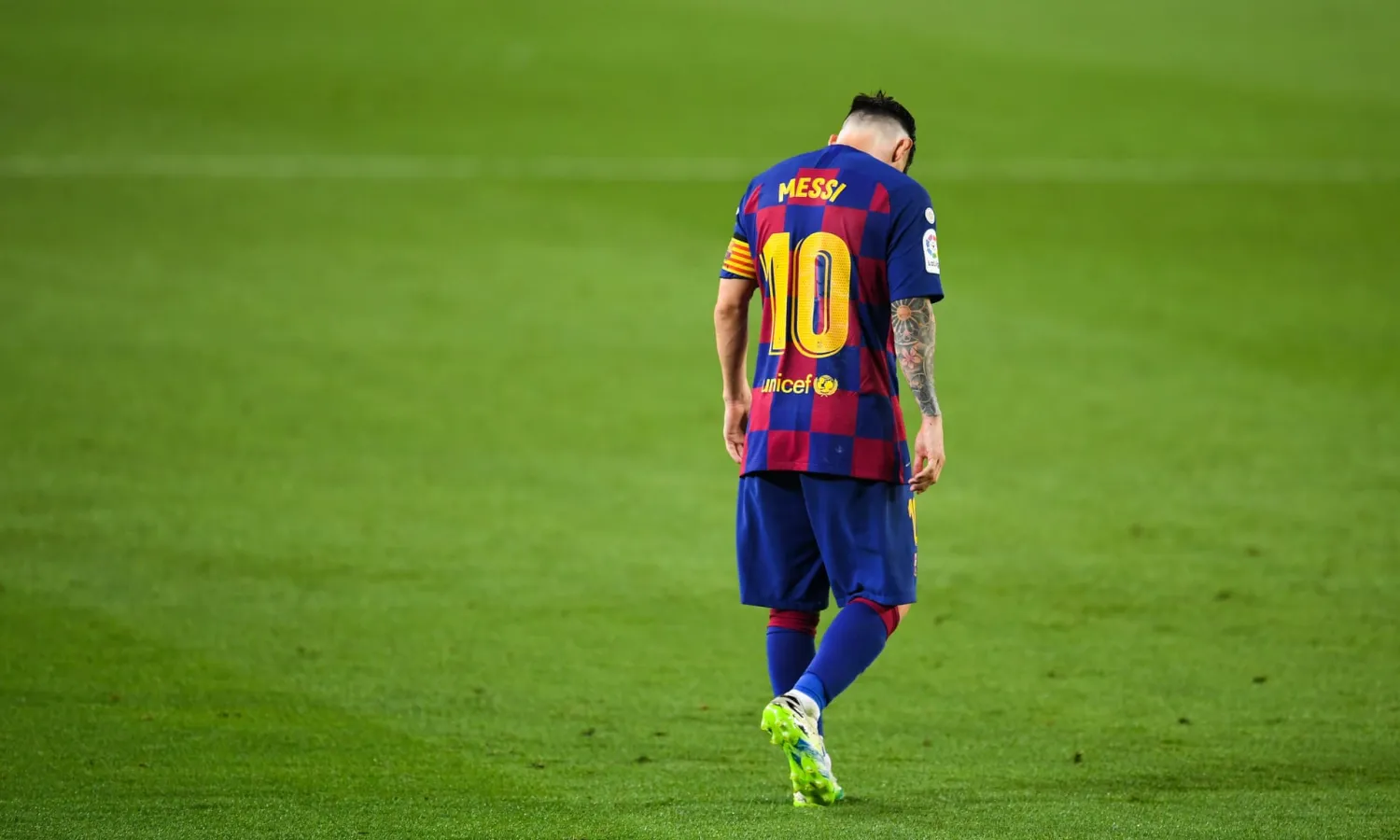 Lionel Messi has watched the peak of his career slip by without a European Cup in five years. Photograph: David Ramos/Getty Images