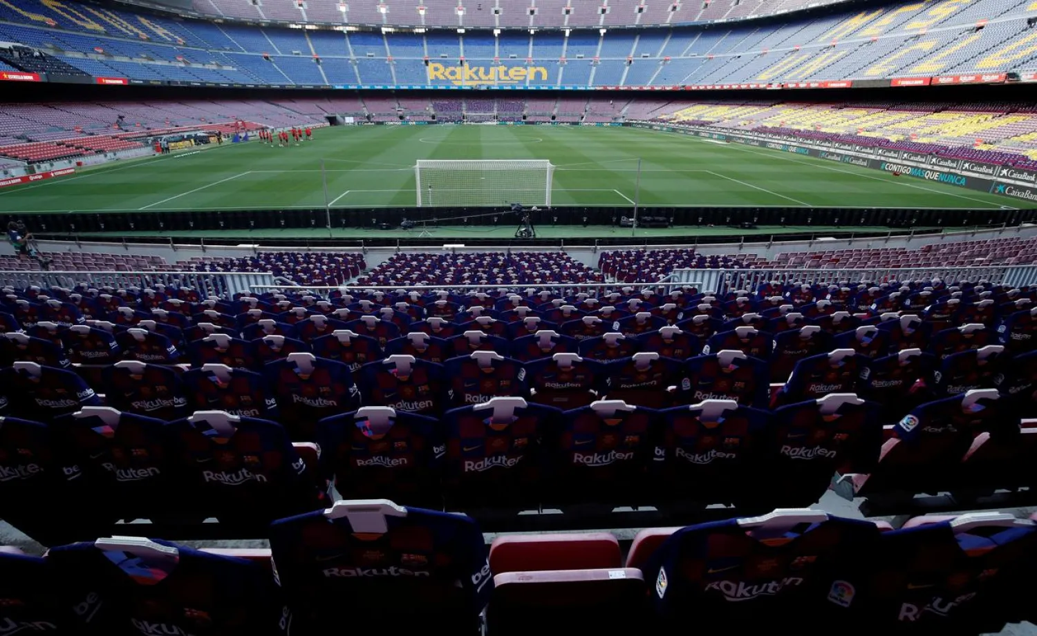 General view inside Barcelona's Camp Nou stadium. (Reuters)