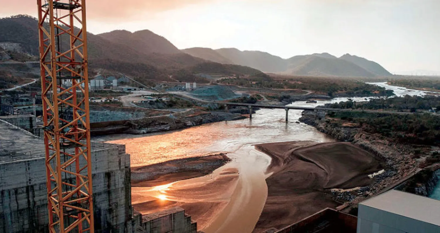 انشاءات سد النهضة بإثيوبيا (أ.ف.ب)