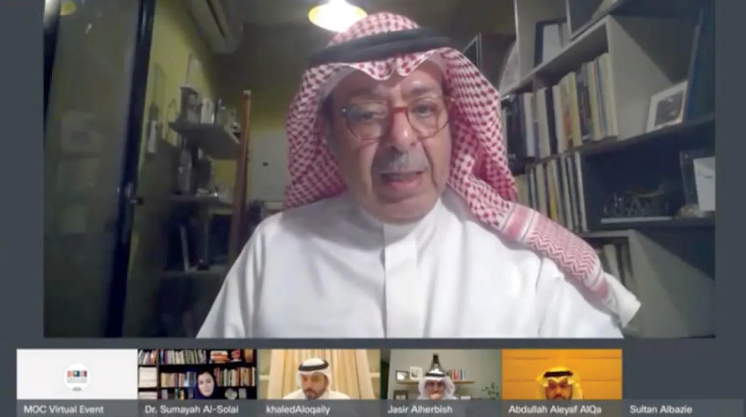 جانب من الندوة الافتراضية التي عقدتها وزارة الثقافة مساء أول من أمس (الشرق الأوسط)