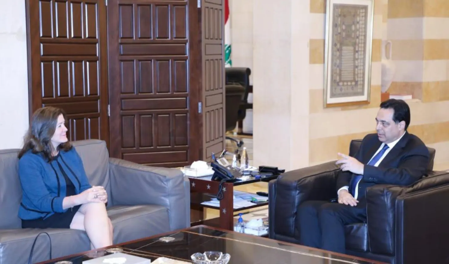 US Ambassador Dorothy Shea met with Prime Minister Hassan Diab on Friday (NNA)