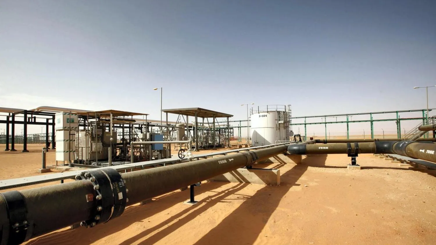 Oil infrastructure at Libya's largest oil field al-Sharara. (Reuters)