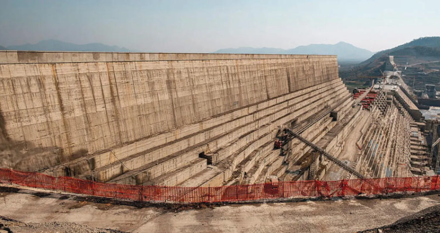 من موقع بناء سد النهضة الإثيوبي (أ.ف.ب)