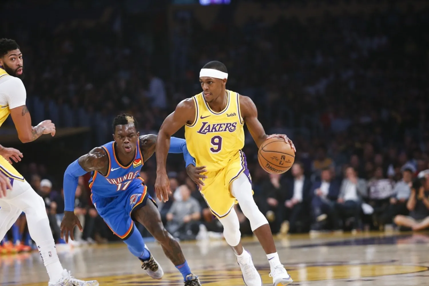 Lakers point guard Rajon Rondo. (AP)