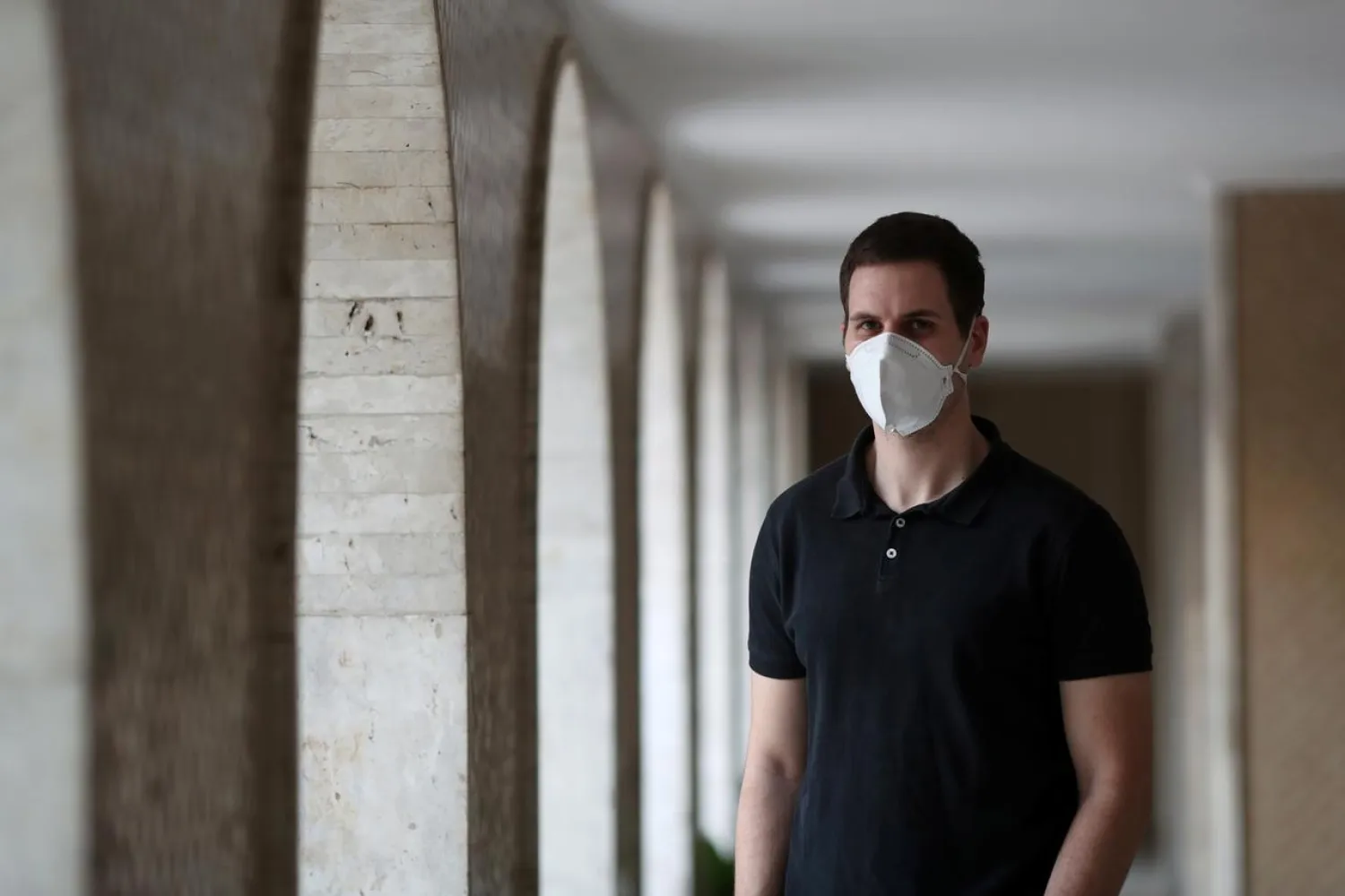 Luiz Augusto Rizzo, a doctor and volunteer of the clinical trial of Oxford COVID-19 vaccine, poses for a picture in Sao Paulo, Brazil July 8, 2020. REUTERS/Amanda Perobelli