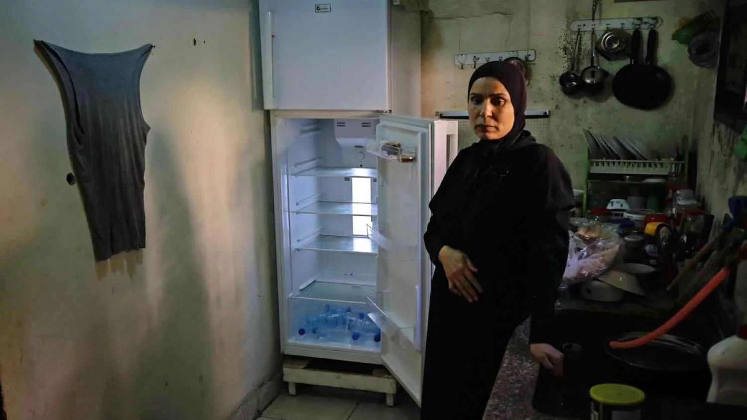 Empty fridges show impact of Lebanon's economic crisis. AFP
