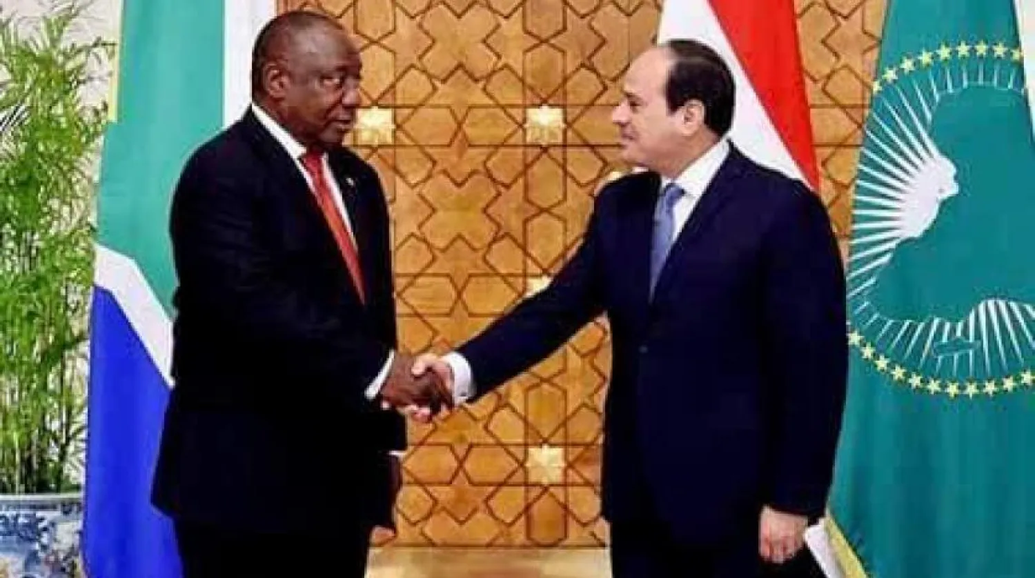 Mısır Cumhurbaşkanı Abdulfettah Sisi, Güney Afrika Cumhuriyeti Cumhurbaşkanı Cyril Ramaphosa ile gerçekleştirdiği görüşme (Arşiv_Mısır Cumhurbaşkanlığı)