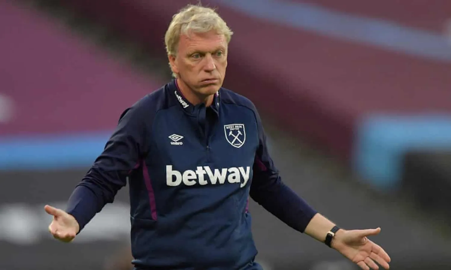 David Moyes saw his West Ham side gain a vital victory against Chelsea but questions remain over whether he is the best person to lead the club. Photograph: Arfa Griffiths/West Ham United FC/Getty Images
