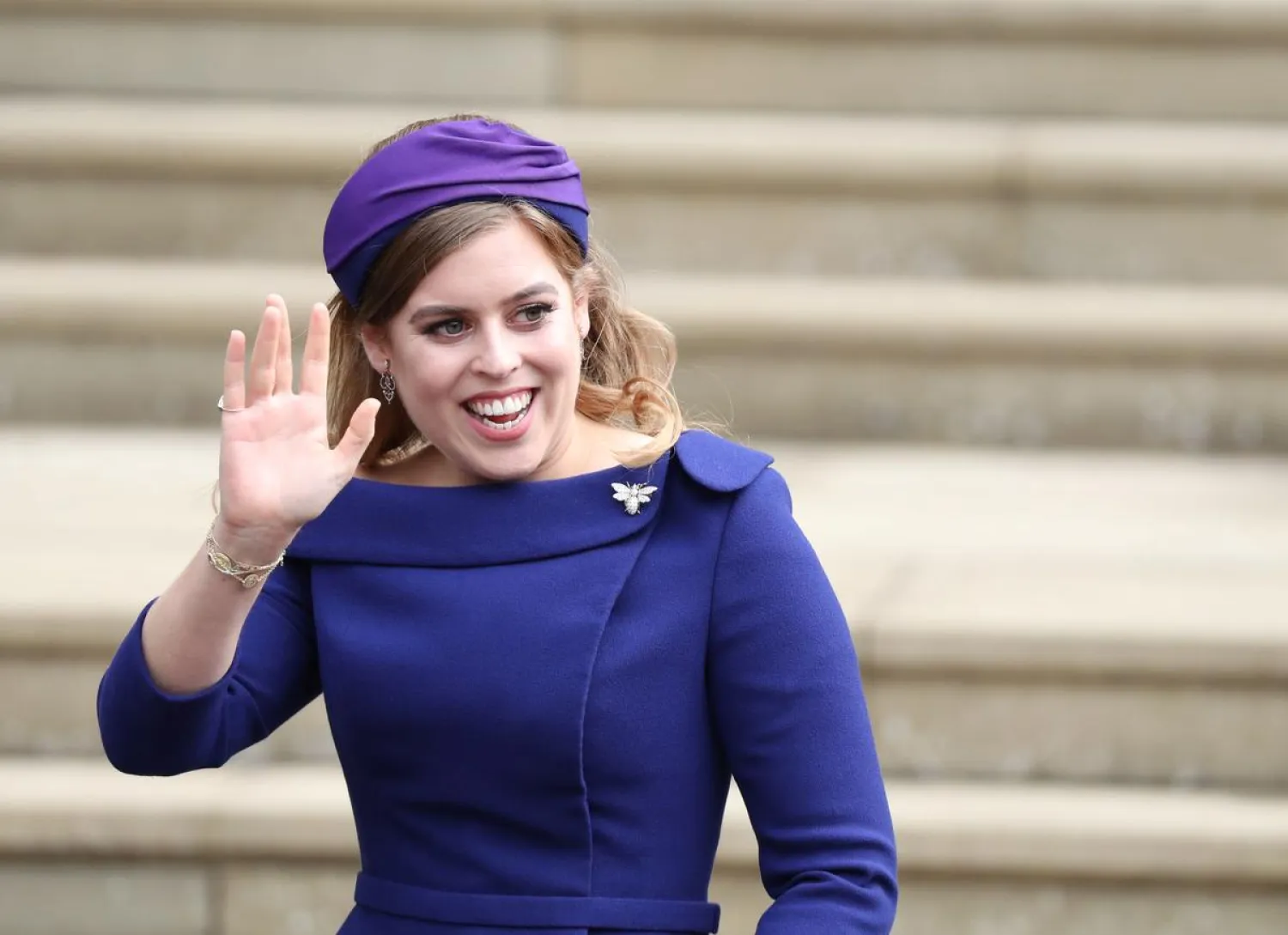 FILE PHOTO: Princess Beatrice arrives for the wedding of Princess Eugenie to Jack Brooksbank at St. George's Chapel in Windsor Castle, Windsor, Britain, October 12, 2018. Steve Parsons/Pool via REUTERS