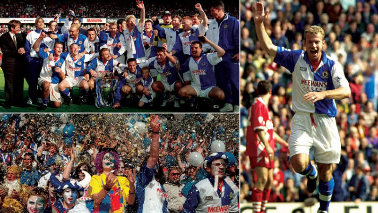 آلان شيرار....... فريق بلاكبيرن وكأس بطولة الدوري ........ مشجعو بلاكبيرن (الغارديان)