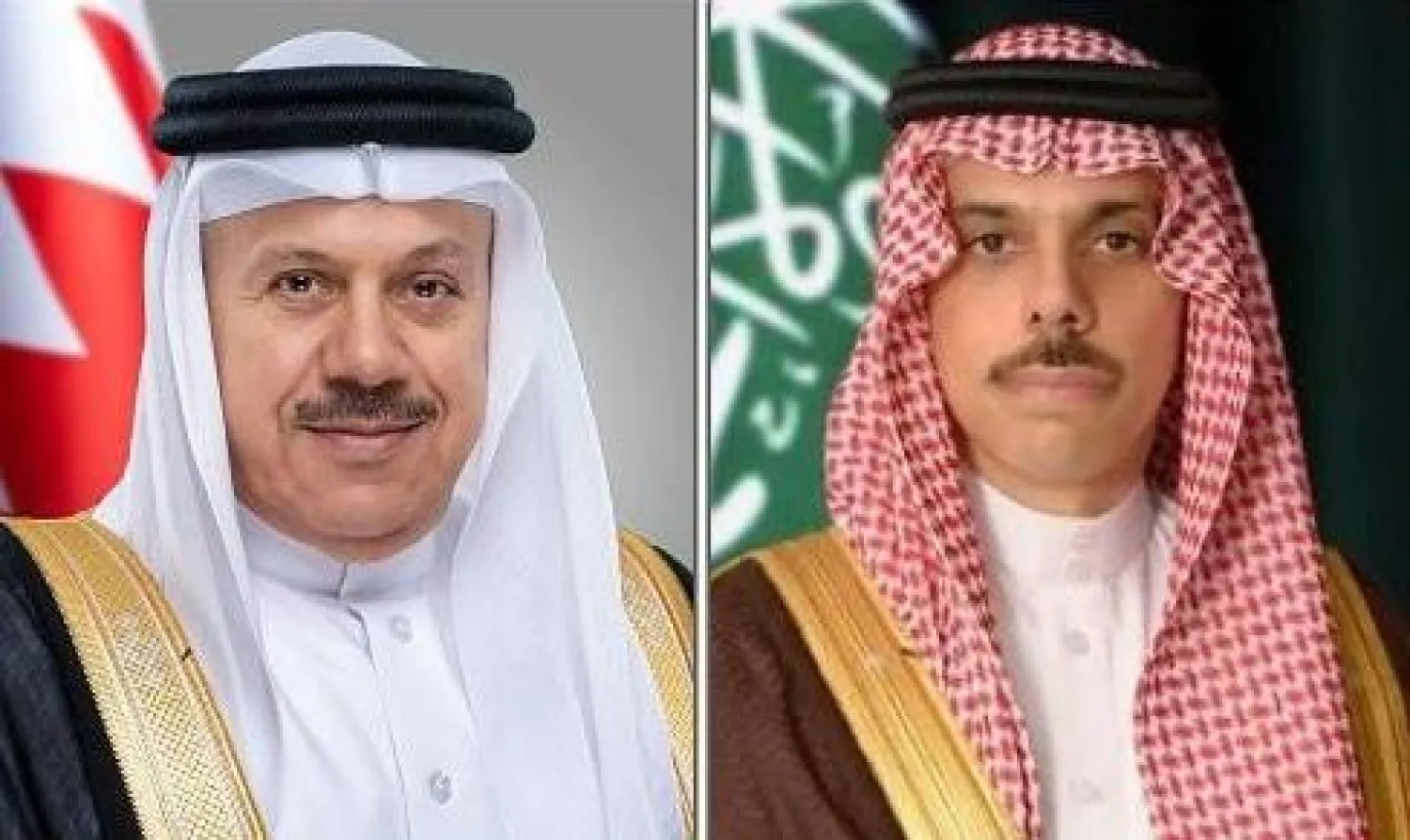 وزير الخارجية السعودي الأمير فيصل بن فرحان ونظيره البحريني الدكتور عبد اللطيف الزياني (الخارجية البحرينية)