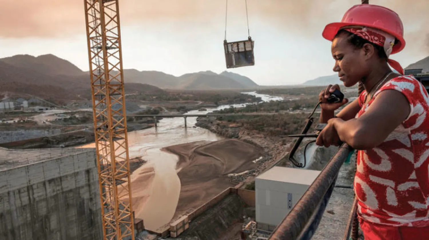 سد النهضة الذي تبنيه إثيوبيا على النيل (أ.ف.ب)