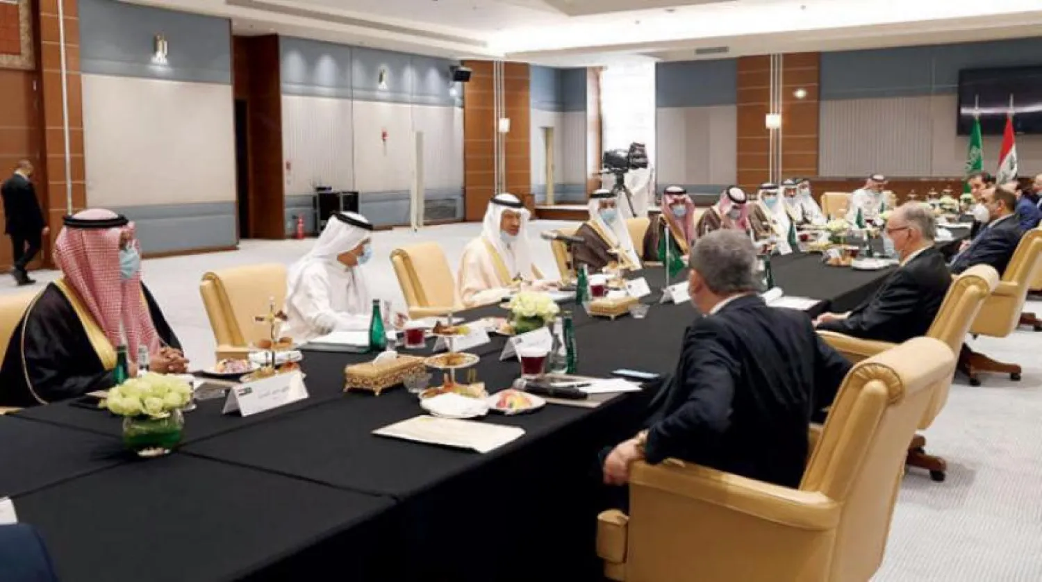 Irak-Suudi Arabistan Koordinasyon Kurulu’nun dün Riyad’da düzenlediği toplantıdan bir kare (SPA)