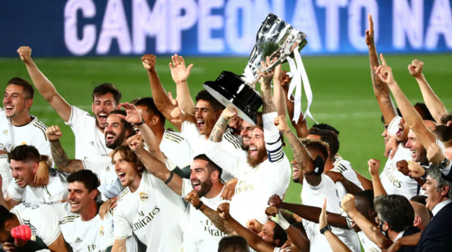 ريال مدريد وكأس الدوري الإسباني (رويترز)